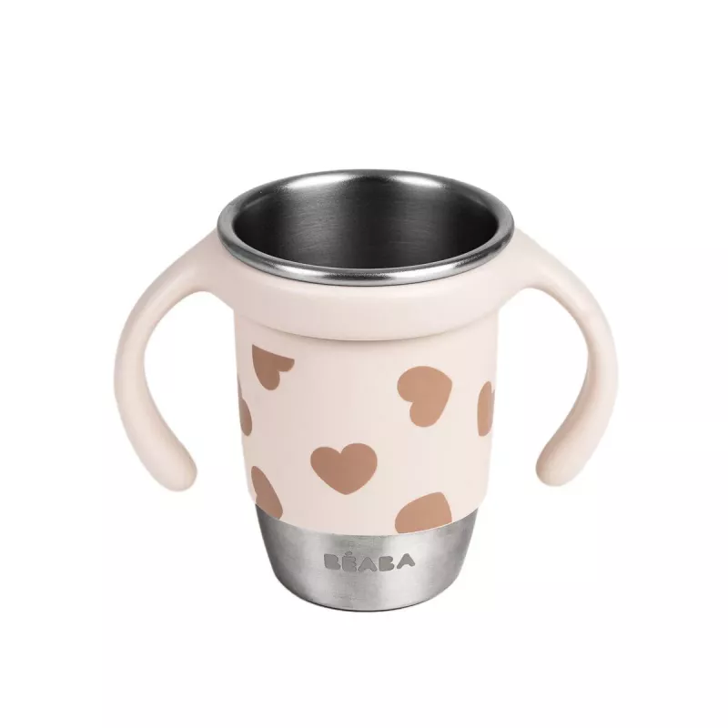 Beaba BigLove 360° ruostumaton teräs harjoittelumuki 250 ml Rose