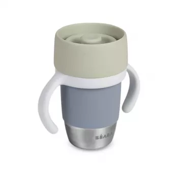 Beaba ruostumaton teräs 360° harjoittelumuki Pebble Grey