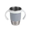 Beaba ruostumaton teräs 360° harjoittelumuki Pebble Grey