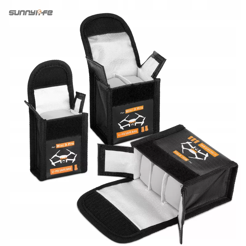 SUNNYLIFE akkulaukku DJI Mini 3 Pro / Mini 4 Pro - 3 Li-Po-akulle (musta)