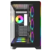Rampage LYRON Mid Tower -pelikotelotietokone, 7x ARGB PWM -tuuletinta, Tempered Glass, musta