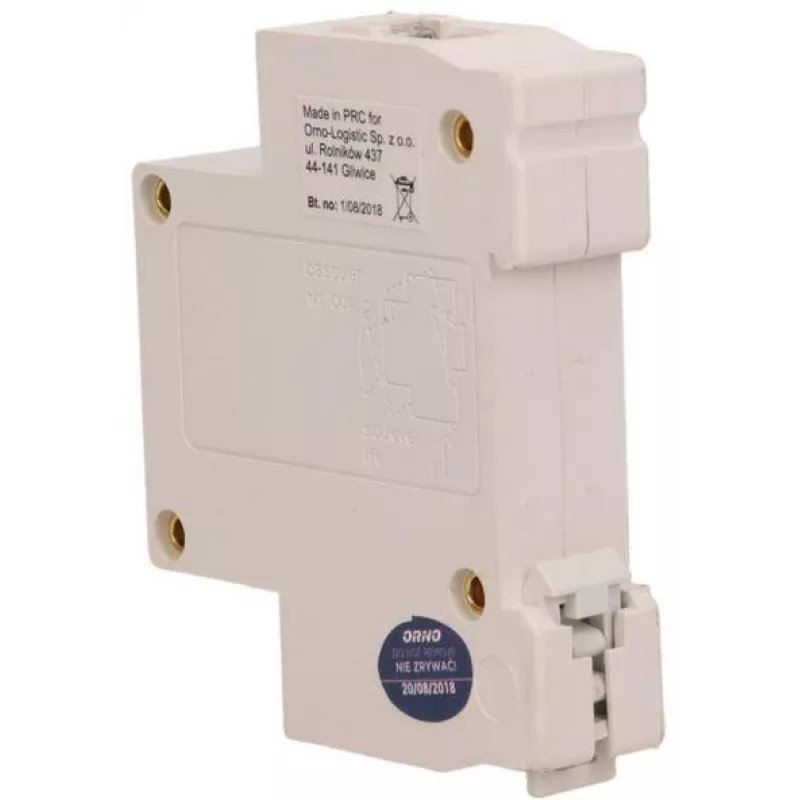 ORNO OR-DP-SB-133 langallinen ovikello, DIN-kisko 1 moduuli, 230V AC, 85 dB, valkoinen/harmaa