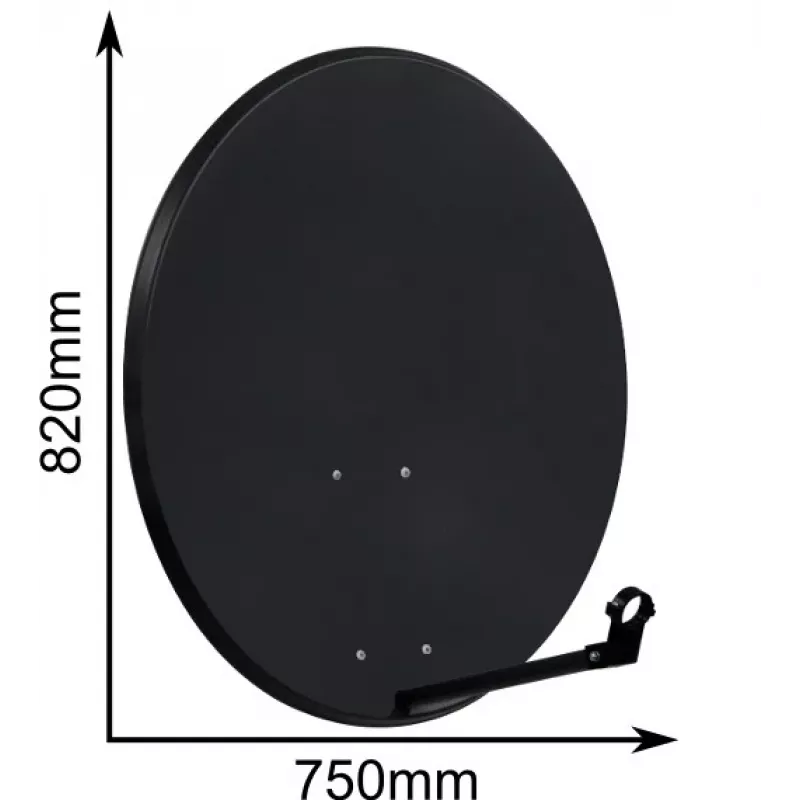 CORAB COR-800SAE-C 80 cm offset-satelliittiantenni, antrasiitti