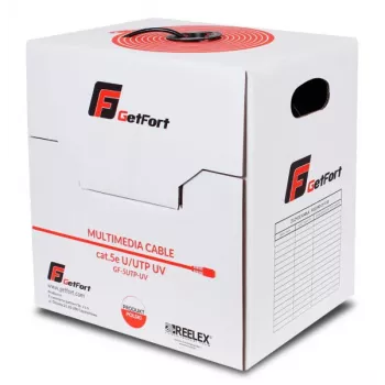 GETFORT Premium Cat.5e U/UTP UV Dry Core -ulkokaapeli 305m musta