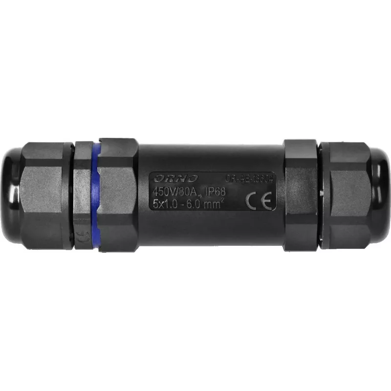 ORNO suora kaapeliliitin M25 IP68 5x6mm² 450V/30A OR-AE-13604