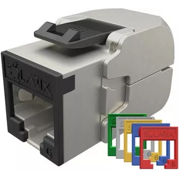 SOLARIX Cat.6 STP RJ45 työkaluton Keystone-moduuli - metallinen