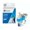 G&G yhteensopiva mustekasetti Brother LC422C syaani (550 sivua)