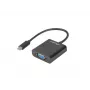 LANBERG AD-UC-VG-01 USB Type-C - VGA-sovitin 15 cm musta
