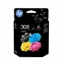 HP 308 musta/kolmivärinen alkuperäiset mustekasetit yhdistelmäpaketti (2 kpl:n pakkaus)