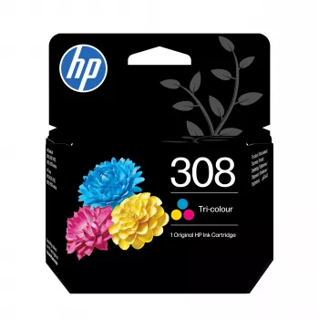 HP 308 alkuperäinen mustepatruuna, kolmivärinen