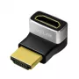 LogiLink AH0007A HDMI-sovitin, 270° kulma, HDMI tyyppi A uros naaras, 8K/60Hz, 48Gbit/s, HDMI 2.1, musta