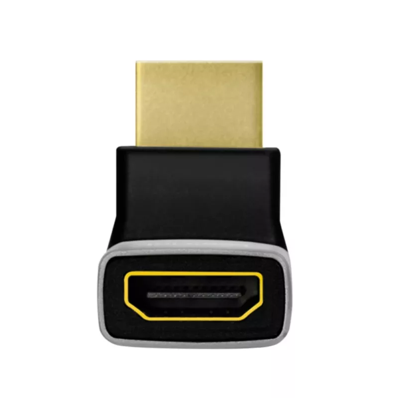 LogiLink AH0007A HDMI-sovitin, 270° kulma, HDMI tyyppi A uros naaras, 8K/60Hz, 48Gbit/s, HDMI 2.1, musta
