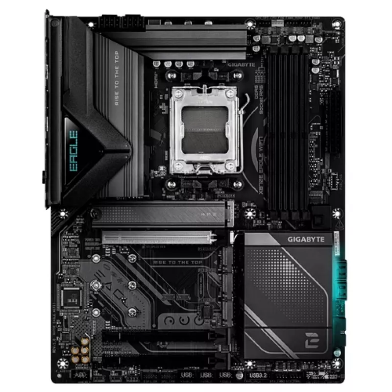 GIGABYTE X870E EAGLE WIFI7 AM5 ATX-emolevy, 4x DDR5, HDMI, DP, 4x M.2, USB4, Wi-Fi 7, 5GbE
