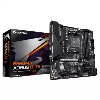 GIGABYTE B550M X AORUS ELITE AM4 Micro-ATX-emolevy, AMD B550, 4x DDR4, HDMI/DP, 2x M.2, 2.5GbE, Wi-Fi 6E