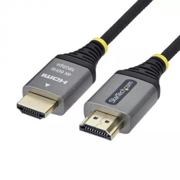 StarTech.com Premium High Speed HDMI-kaapeli Ethernetillä - 3 m - musta & hopea - 4K 60Hz, 1440p 144Hz, 18 Gbps, HDMI 2.0, uros-uros