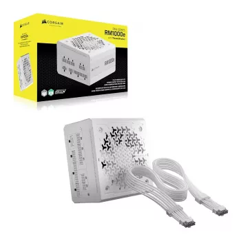 CORSAIR RMe White Series RM1000e 2026 Cybenetics Platinum -sertifioitu 1000W täysin modulaarinen ATX 3.0 -virtalähde