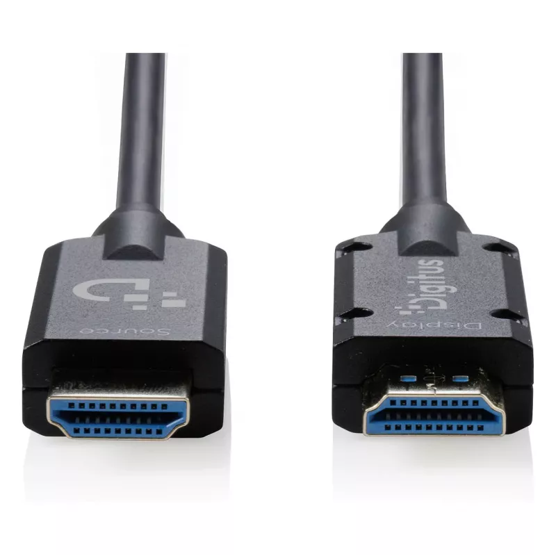 DIGITUS Armored HDMI 2.1 Active Optical Cable, 8K UHD, 20 m, musta