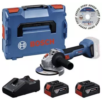Bosch Professional GWS 18V-11 S akkukulmahiomakone sarja 2x 4,0Ah akut, laturi ja L-BOXX