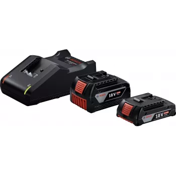 Aloitussarja 18V (GBA 18V 4.0/2.0Ah + GAL 18V-40 Professional) (musta, 2x Li-Ion akku, AMPShare Alliance)
