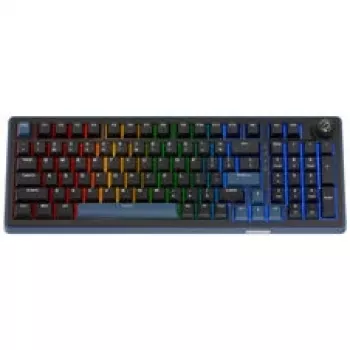 Ducky OK-M 98 -pelinäppäimistö, 98 % -asettelu, hot-swappable, RGB-taustavalo, ANSI US, KTT Wine Red -lineaarikytkimet