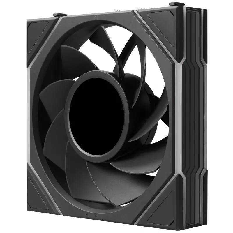Lian Li UNI FAN TL LCD FLEX Wireless 120mm Reverse Blade ARGB PWM -tuuletin LCD-näytöllä - musta