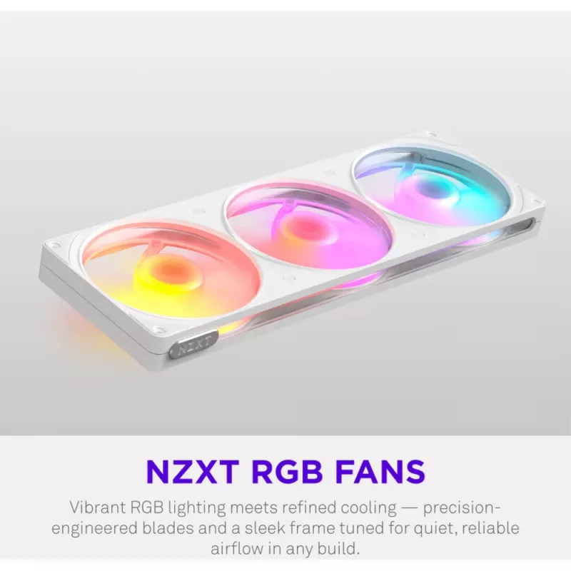 NZXT F360 RGB valkoinen 360mm All-in-One neste-CPU-jäähdytin