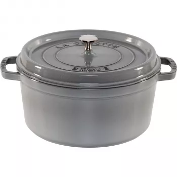 STAUB La Cocotte 28cm pyöreä valurautainen haudutuspata, grafiitinharmaa