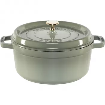 Staub La Cocotte 24cm pyöreä Cocotte, eukalyptus, valurauta