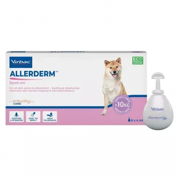 Virbac Allerderm Spot-On koirille - dermatologinen tuki ihon suojamuurille, 6 pipettiä x 4 ml