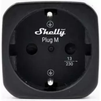 Shelly Plug M Gen3 älypistoke 4 kpl:n pakkaus musta energianseurannalla, Wi-Fi & Bluetooth
