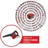 Einhell Power X-Change akku-lehtipuhallin TE-CB 18/270 Li - Solo (18 V, punainen/musta, ilman akkua)