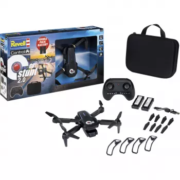 Revell RC Quadrocopter GO! Stunt 2.0 - 2,4 GHz 4-kanavainen Ready-to-Fly drooni 6-akselisella gyroskoopilla, Headless-tilalla, 360° flipeillä, LED-valoilla, 3 nopeustasolla, LiPo-akulla, yli 8-vuotiaille lapsille