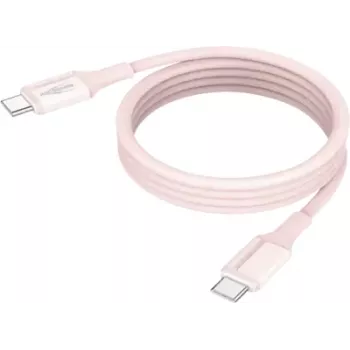 ANSMANN magneettinen USB-C-silikakaapeli 1,2 m roosa