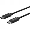 ANSMANN USB-C–USB-C data- ja latauskaapeli 2m musta 60W PD