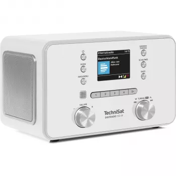 TechniSat DigitRadio 550 IR internet-DAB+ FM-radio Bluetoothilla, Spotify Connect, 20W stereo, värillinen TFT-näyttö, valkoinen
