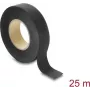Delock kangasteippi 25 m x 19 mm käsin revittävä itseliimautuva musta