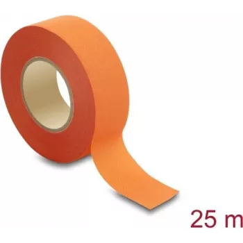 Delock kangasteippi 25 m x 25 mm, revittävä, itseliimautuva, oranssi