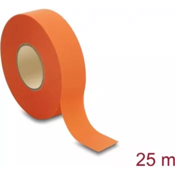 Delock kangasteippi 25 m x 25 mm repäisykestävä itseliimautuva oranssi