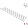Delock itseliimautuva kaapelikanava liukukannella 20 x 10 mm, 1 m, 5 kpl:n pakkaus, valkoinen
