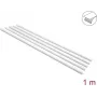 Delock itseliimautuva kaapelikanava liukukannella 20 x 10 mm, 1 m, 5 kpl:n pakkaus, valkoinen