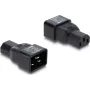 Delock IEC 60320 C20 - C13 verkkosovitin, pistoke - liitin, 10 A, 250 V, suora, musta