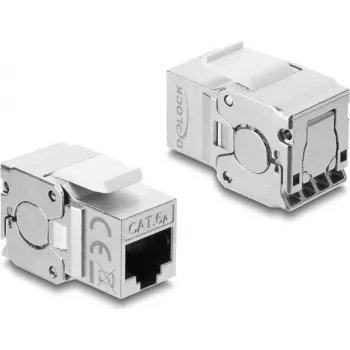 Delock Keystone-moduuli RJ45 liitin - LSA Cat.6A suojattu työkaluton