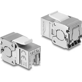 Delock Keystone-moduuli RJ45 liitin - LSA Cat.6A suojattu, työkaluton, pölysuojalla