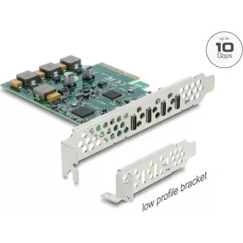 Delock PCI Express x4 -kortti 4 x USB Type-C™ 10 Gbps - Low Profile -muotokerroin