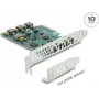 Delock PCI Express x4 -kortti 4 x USB Type-C™ 10 Gbps - Low Profile -muotokerroin