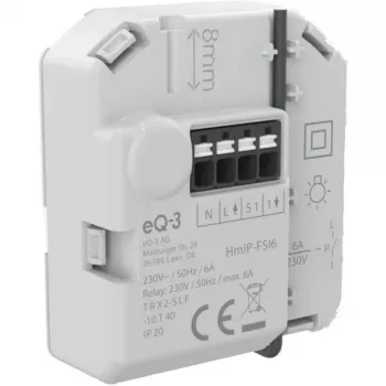 Homematic IP uppoasennettava kytkinaktori painikeliitännällä (6 A)
