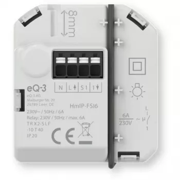 Homematic IP uppoasennettava kytkinaktori painikeliitännällä (6 A)