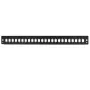LogiLink FB2401B 19 inch 1U 24-porttinen kuitupaneelin etulevy, musta RAL 9005