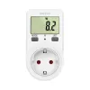 LogiLink energiankulutusmittari, 1,5 inch LCD-näyttö, yksitariffi, Schuko-pistoke, valkoinen