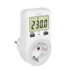 LogiLink energiankulutusmittari, 1,5 inch LCD-näyttö, yksitariffi, Schuko-pistoke, valkoinen